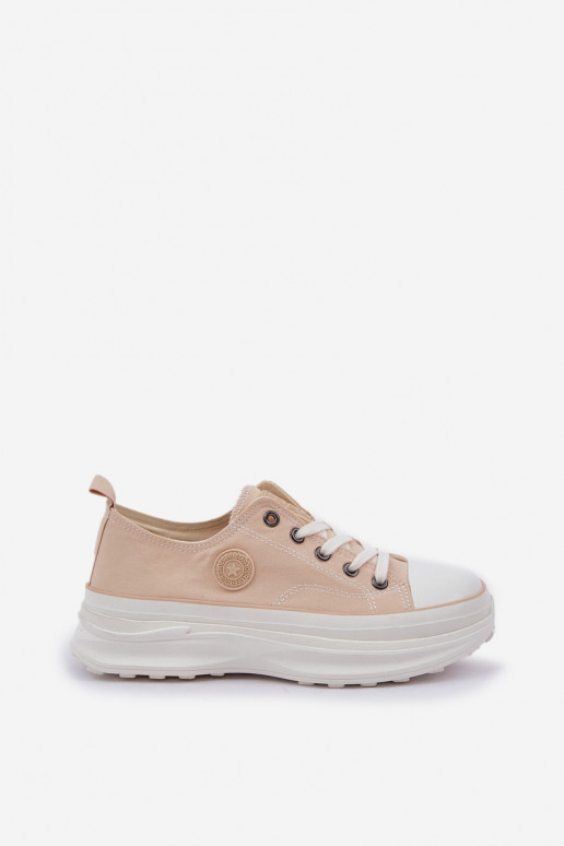 Zapatos de mujer con suelas masivas de moda Big Star NN274127 beige