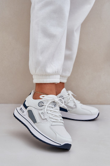 zapatillas Zapatillas modelo zapatos. Femenino Big Star NN274A103 HI-POLY SYSTEM Blanco-azul oscuro 2