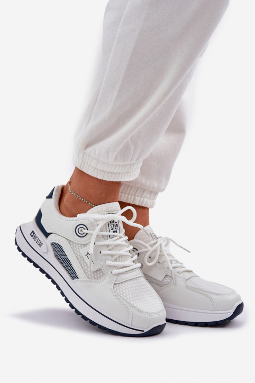 zapatillas Zapatillas modelo zapatos. Femenino Big Star NN274A103 HI-POLY SYSTEM Blanco-azul oscuro