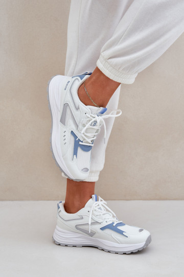 Zapatillas deportivas para mujer Big Star NN274A094 HI-POLY SYSTEM color blanco-azul 2
