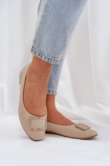 Eko bailarinas con adornos beige Tulnelia
