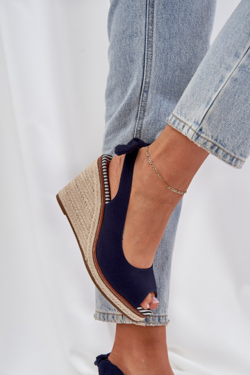 Sandalias plataforma Con Trenza azul oscuro Activadonalis 2