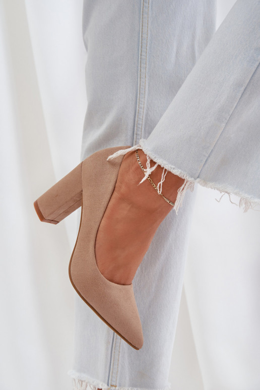 Zapatos de tacón alto de gamuza ecológicaoAe beige Florena Zapatos de tacón alto de gamuza ecológicaoAe beige Florena