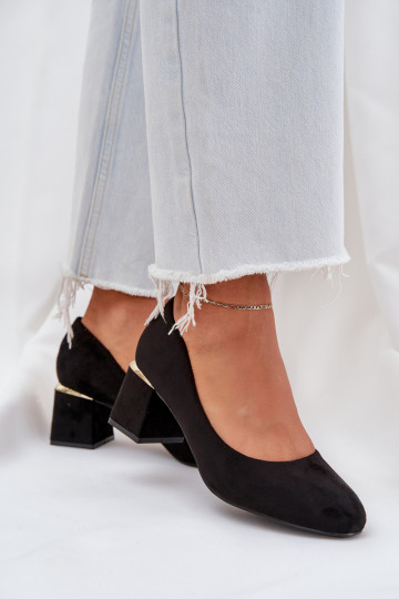 Eko Zapatos de gamuza con tacones de color negro Veniffia 2