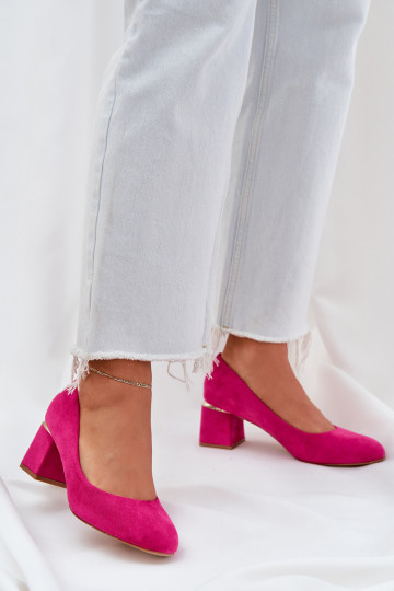 Eko Zapatos de gamuza con tacones color rosa Veniffia 2