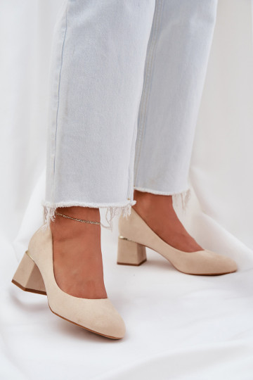 Eko Zapatos de gamuza con tacones beige Veniffia