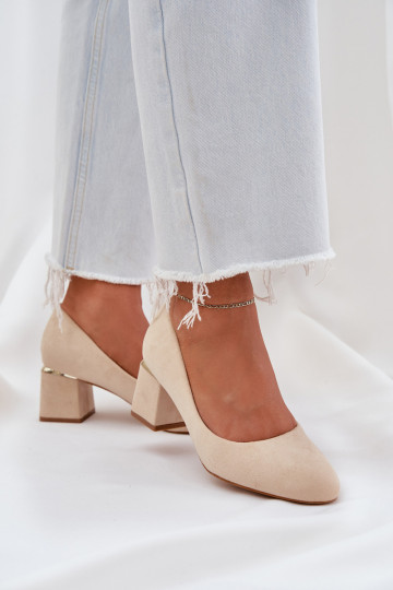 Eko Zapatos de gamuza con tacones beige Veniffia 2