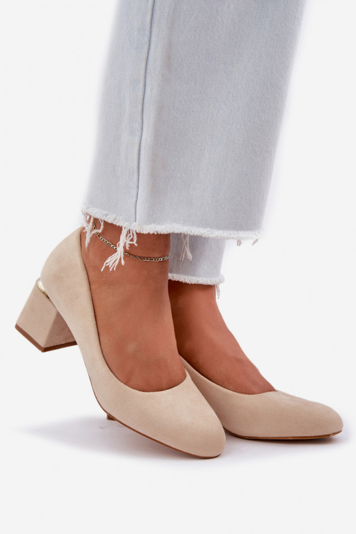 Eko Zapatos de gamuza con tacones beige Veniffia Eko Zapatos de gamuza con tacones beige Veniffia