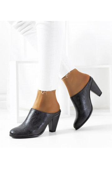 Mules de tacón Plotkin negros