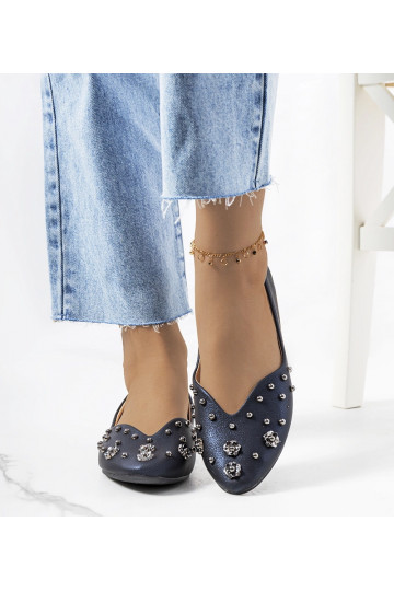 Bailarinas de seda azul...