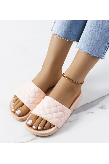 Chanclas acolchadas rosas... 2