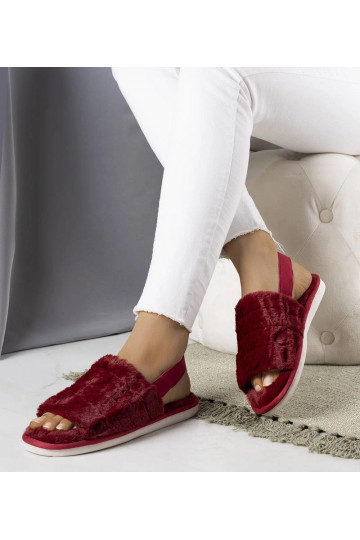 Pantuflas Lolita color burdeos 2