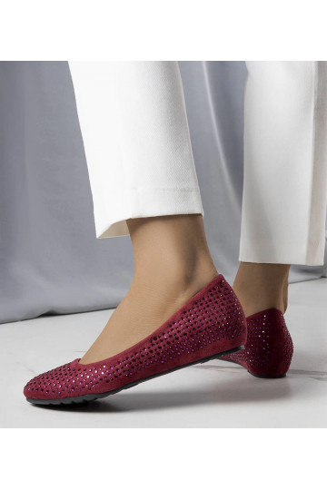 Bailarinas burdeos con cuña...