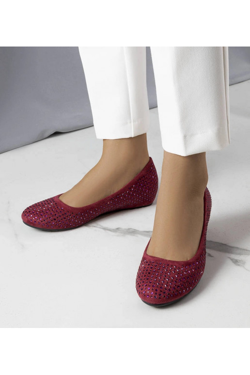 Bailarinas burdeos con cuña cubierta...