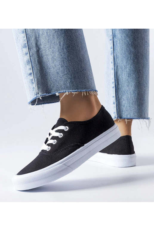 Zapatillas negras de tejido Fantina