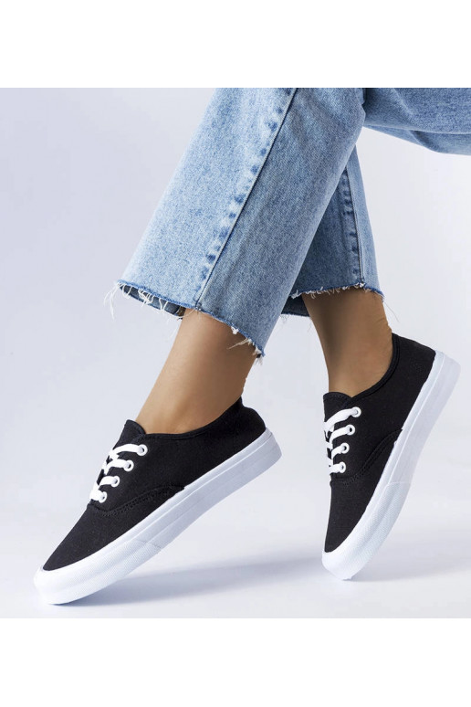 Zapatillas negras de tejido Fantina