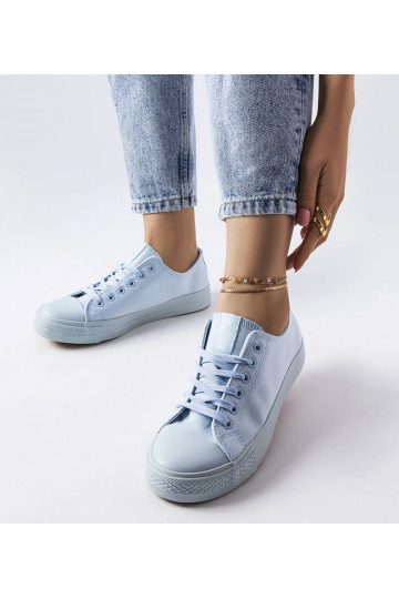 Zapatillas de tela azul...