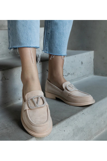 Mocasines beige decorados... 2