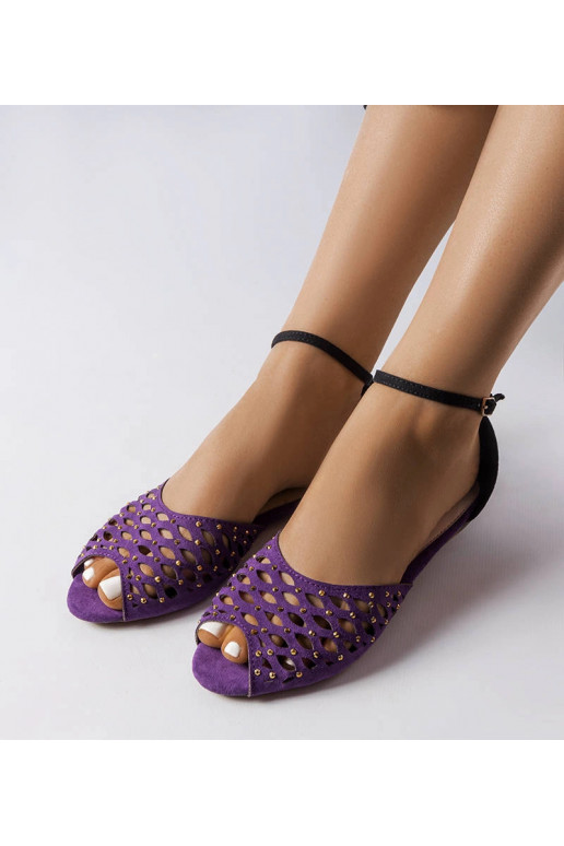 Sandalias caladas moradas con...
