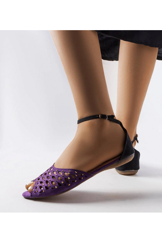 Sandalias caladas moradas con...