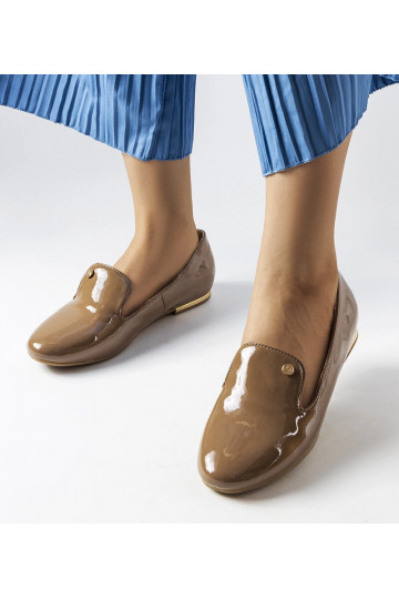 Zapatos Lang de charol marrón