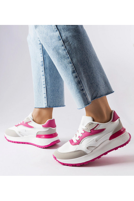 Zapatillas blancas y rosas Batilda