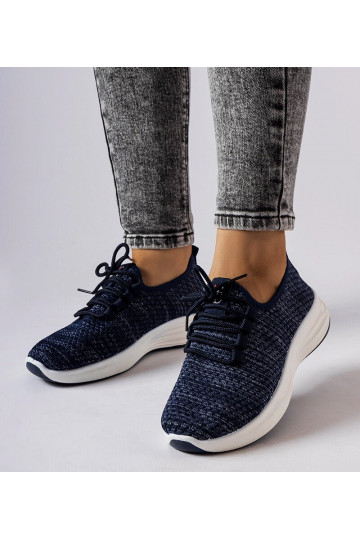 Zapatillas de tela azul...