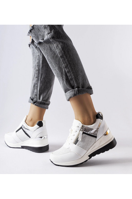 Zapatillas de cuña blancas Deodata