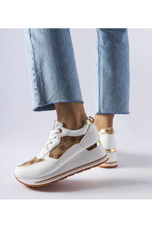 Zapatillas blancas de cuña con...