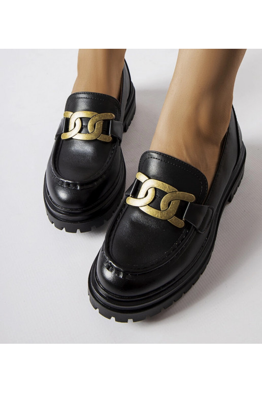 Mocasines negros decorados con...