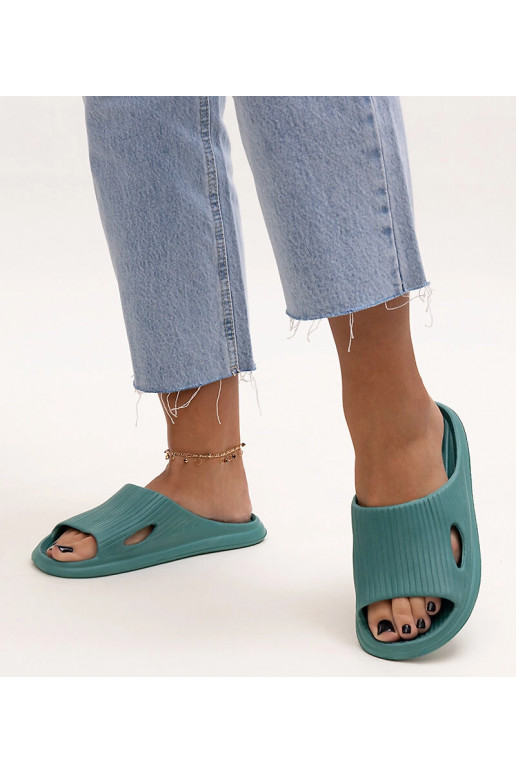 Pantuflas de espuma verde mirto