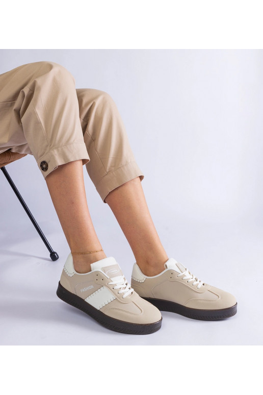Zapatillas de plataforma beige con...