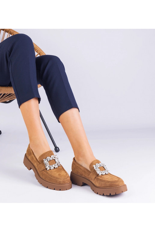 Mocasines de mujer de color marrón...