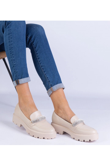 Mocasines de mujer beige...