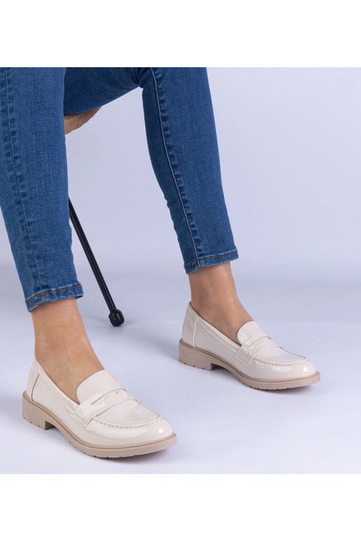 Zapatos de mujer en piel charol beige...