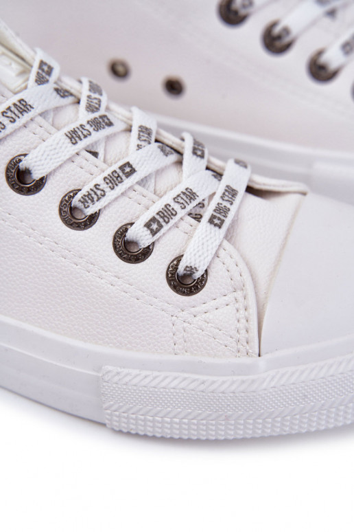 Zapatillas de piel para hombre. Big Star KK174052 el color blanco