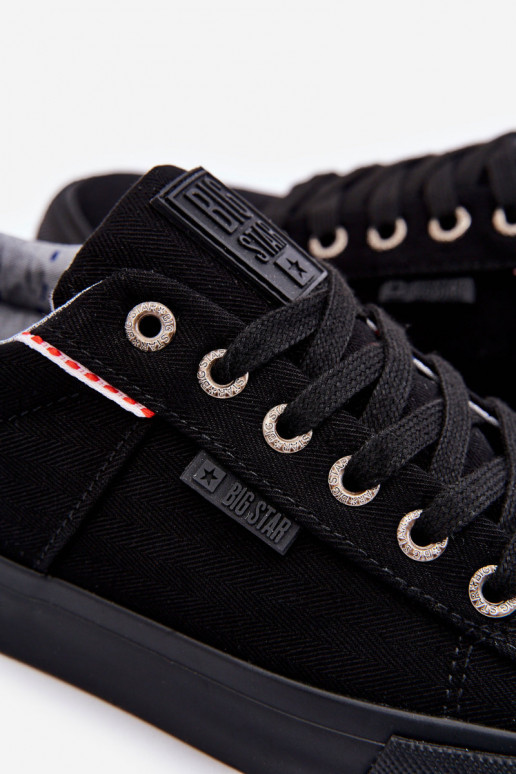 Bajo para los hombres  zapatos casuales Big Star KK174002 de color negro