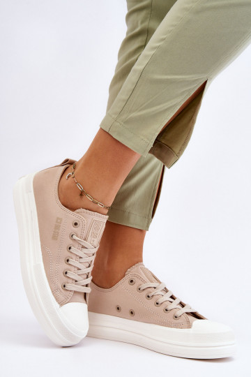 Zapatillas bajas con cordones Big Star LL274969 de color arena