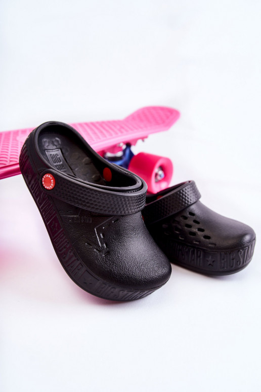 Infantil Zapatillas ligeras cocodrilos Big Star II375001 de color negro