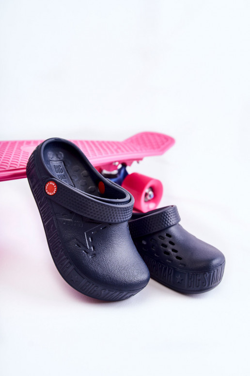 Infantil Zapatillas ligeras cocodrilos Big Star II375002 azul oscuro