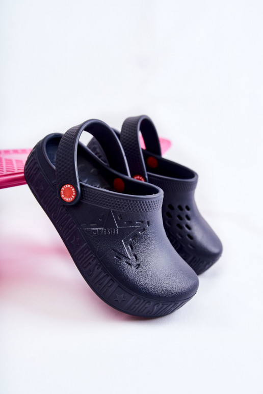 Infantil Zapatillas ligeras cocodrilos Big Star II375002 azul oscuro