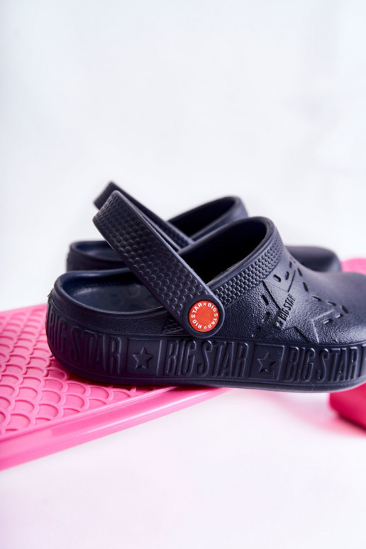 Infantil Zapatillas ligeras cocodrilos Big Star II375002 azul oscuro