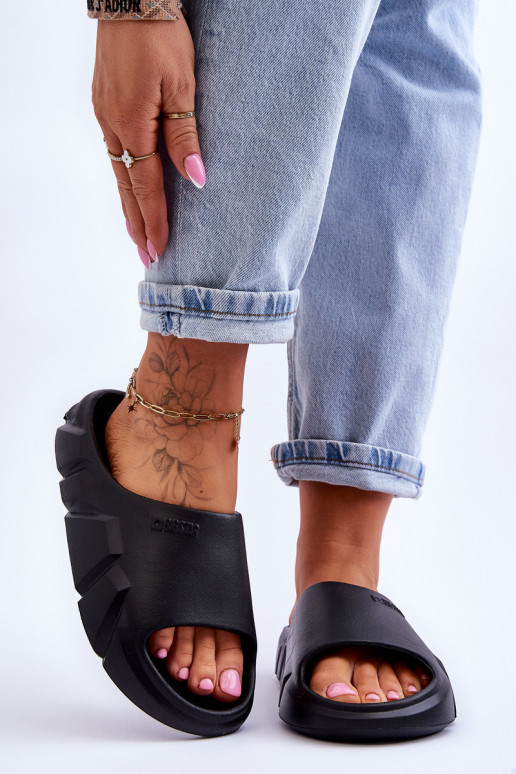  Zapatillas de mujer con espuma. Big Star LL274594 de color negro