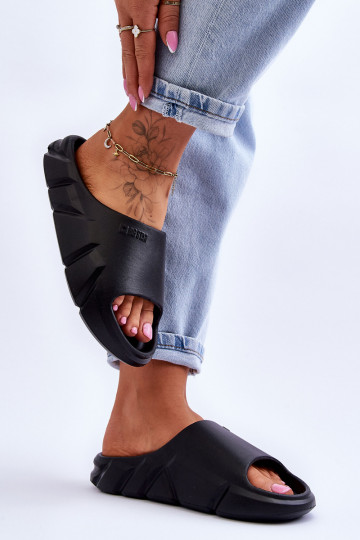 Chancletas de mujer con espuma Big Star LL274594 en color negro 2
