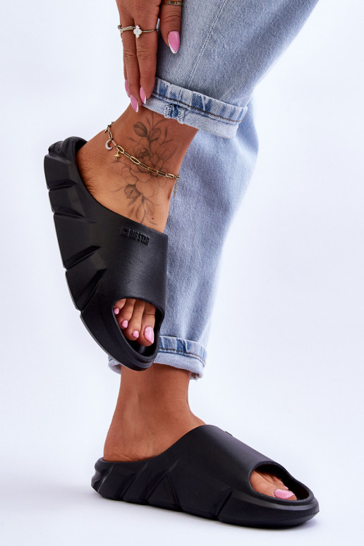  Zapatillas de mujer con espuma. Big Star LL274594 de color negro