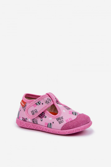 Zapatillas Milami Infantil con sujetadores adhesivos EN Zebry color rosa Jasimrra