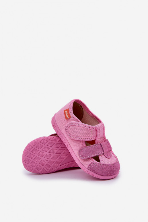 Zapatillas Milami Infantil con sujetadores adhesivos color rosa Reathiana