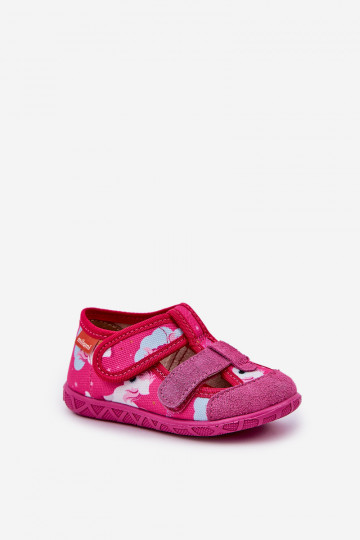 Chanclas Milami infantiles con cierres de velcro en color rosa unicornio Reathiana