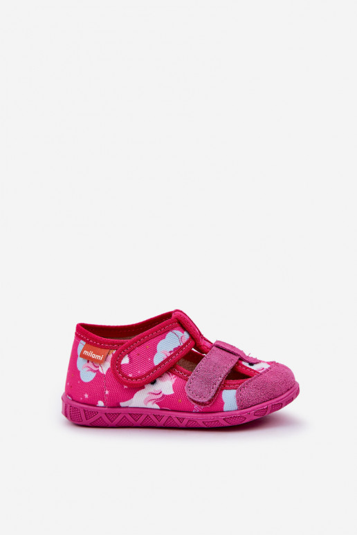 Zapatillas Milami Infantil con sujetadores adhesivos EN unicornios color rosa Reathiana