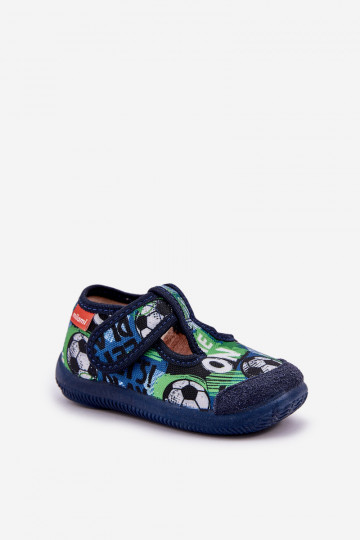 Zapatillas Milami Infantil Elastyczne con sujetadores adhesivos EN Pelotas azul oscuro Ambette